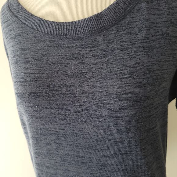 Athleta Cityscapes Sweatshirt Zip Detail Blue Pullover Boxy Fit Small - Picture 12 of 13